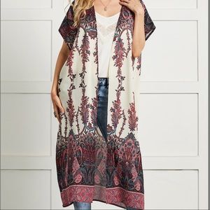 Suzanne Betro | Flowy Midi Length Kimono 👘